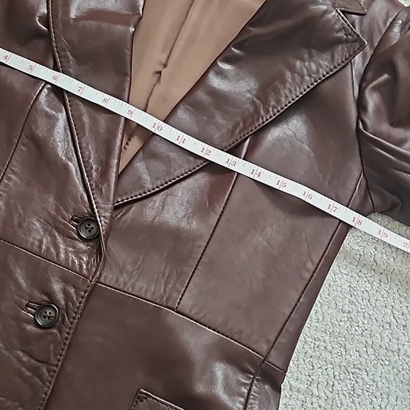 Vintage 1980s leather jacket, S-M - Picture 8 of 11